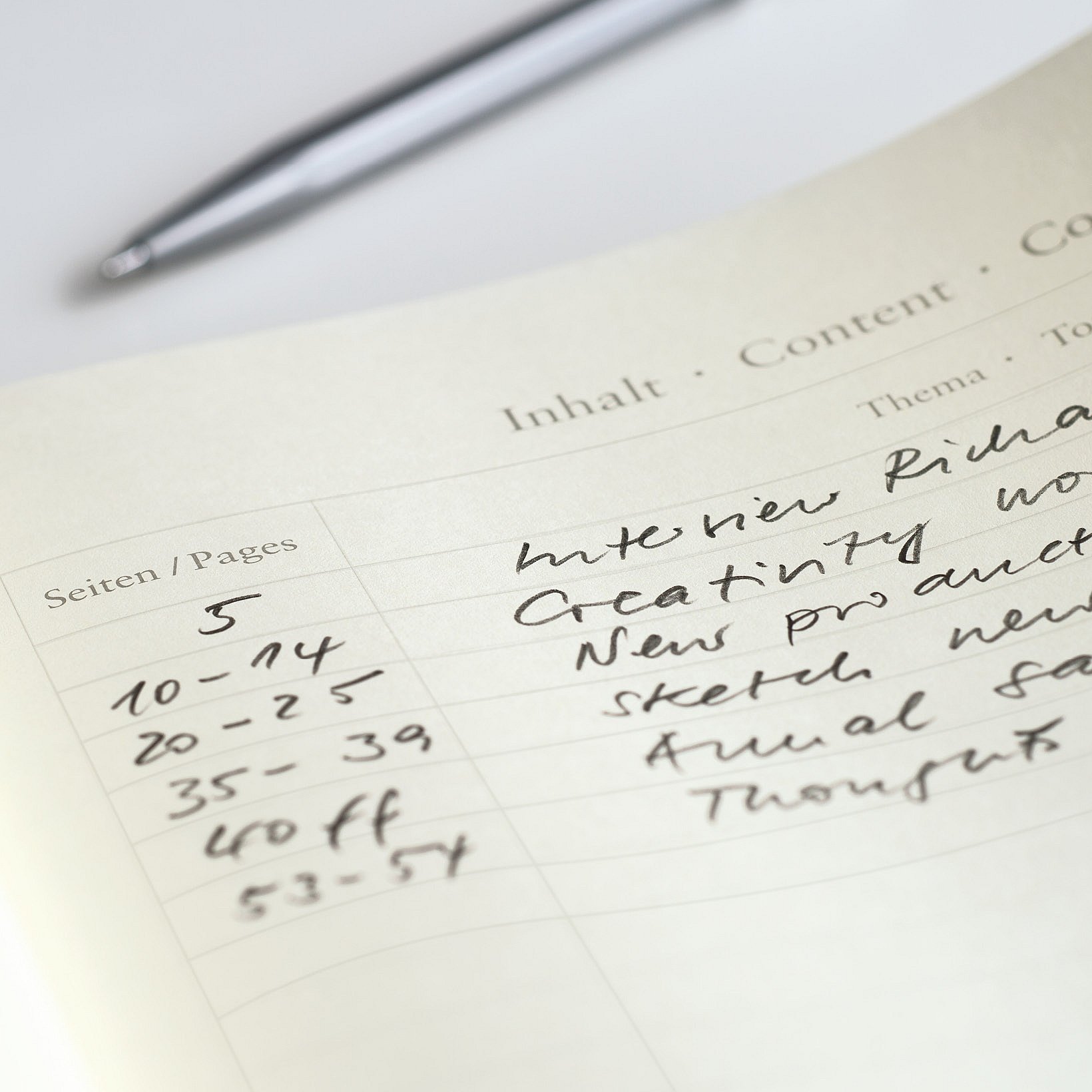 Leuchtturm1917 index sayfası
